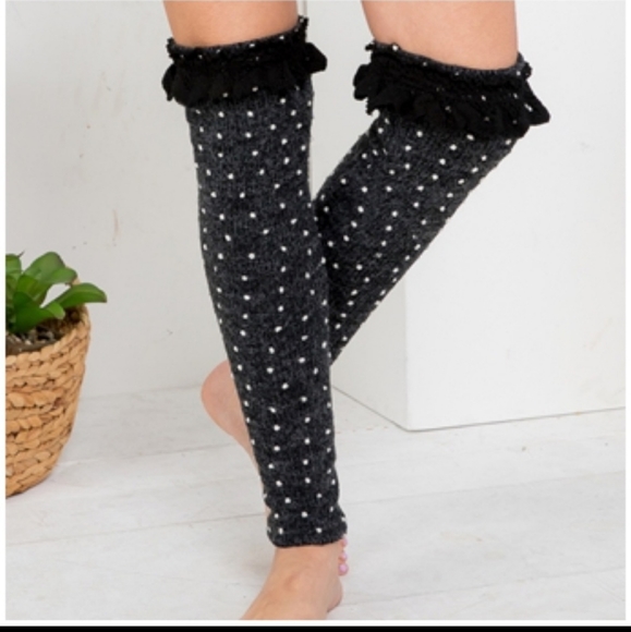 Gave away for free A'reve Polk Dot Crochet Lace Leg Warmer Boot Toppers - Picture 7 of 7